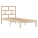 Estructura de cama individual pequeña madera maciza 75x190 cm