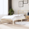 Estructura de cama individual de madera maciza 90x190 cm