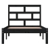 vidaXL Estructura de cama individual de madera maciza negro 90x190 cm