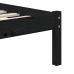 vidaXL Estructura de cama individual de madera maciza negro 90x190 cm