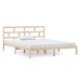 Estructura de cama doble pequeña de madera maciza 120x190 cm