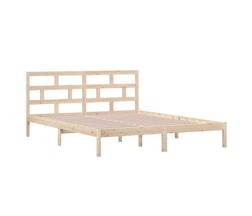 Estructura de cama doble pequeña de madera maciza 120x190 cm