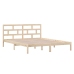 Estructura de cama doble pequeña de madera maciza 120x190 cm