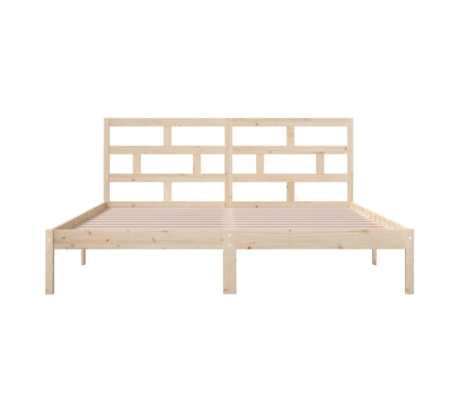 Estructura de cama doble pequeña de madera maciza 120x190 cm