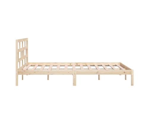 Estructura de cama doble pequeña de madera maciza 120x190 cm