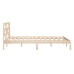 Estructura de cama doble pequeña de madera maciza 120x190 cm