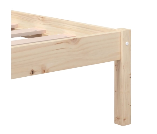 Estructura de cama doble pequeña de madera maciza 120x190 cm