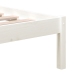 Estructura cama doble pequeña madera maciza blanco 120x190 cm