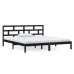 Estructura de cama de madera maciza de pino negro 140x190 cm