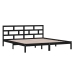 Estructura de cama de madera maciza de pino negro 140x190 cm