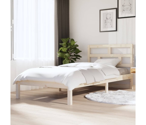 Estructura de cama madera maciza de pino 100x200 cm