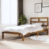 Estructura de cama madera maciza de pino marrón miel 100x200 cm