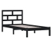 Estructura de cama madera maciza de pino negro 100x200 cm