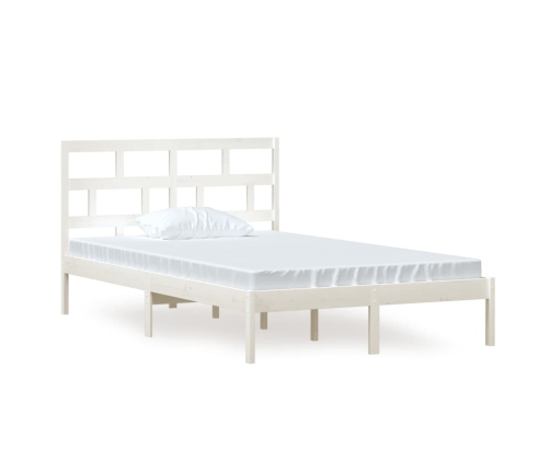 Estructura de cama madera maciza de pino blanco 120x200 cm