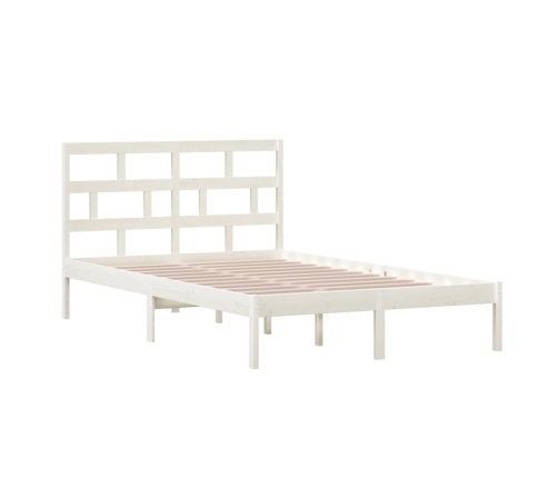 Estructura de cama madera maciza de pino blanco 120x200 cm