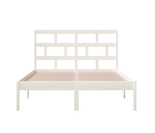 Estructura de cama madera maciza de pino blanco 120x200 cm