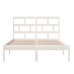 Estructura de cama madera maciza de pino blanco 120x200 cm