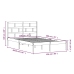 Estructura de cama madera maciza de pino blanco 120x200 cm