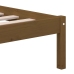 Estructura de cama madera maciza de pino marrón miel 120x200 cm