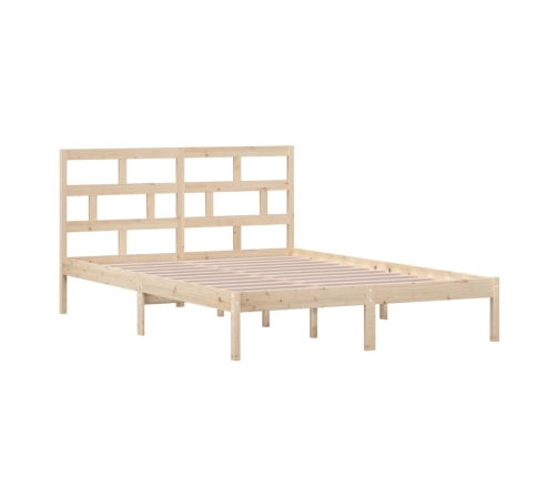 Estructura de cama de madera maciza de pino 140x200 cm