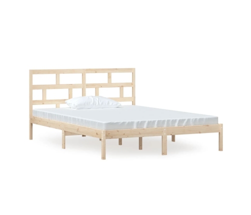 Estructura de cama de madera maciza 150x200 cm