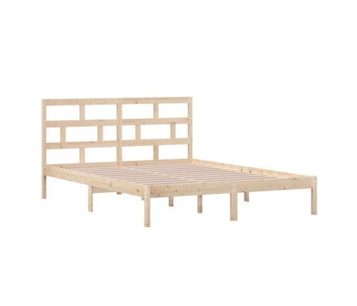 Estructura de cama de madera maciza 150x200 cm