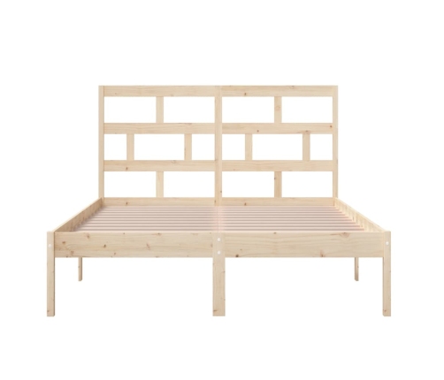 Estructura de cama de madera maciza 150x200 cm