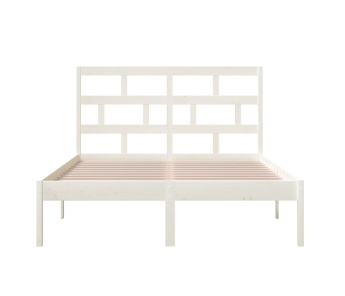 Estructura de cama de madera maciza blanco 150x200 cm