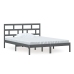 Estructura de cama de madera maciza gris 150x200 cm