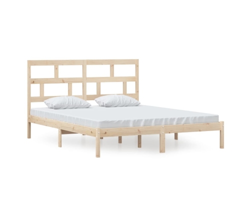 Estructura de cama de madera maciza de pino 160x200 cm