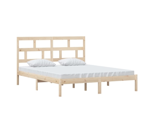 Estructura de cama de madera maciza de pino 160x200 cm