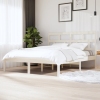 Estructura de cama de madera maciza de pino blanco 160x200 cm