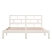 Estructura cama de madera maciza blanca super king 180x200 cm