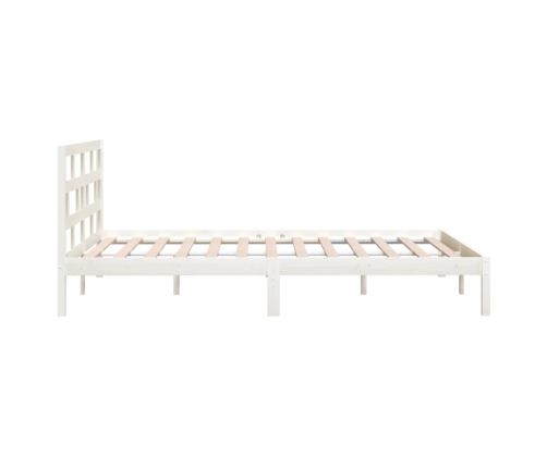 Estructura cama de madera maciza blanca super king 180x200 cm