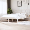 Estructura cama de madera maciza blanca super king 180x200 cm