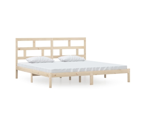 Estructura de cama de madera maciza de pino 200x200 cm