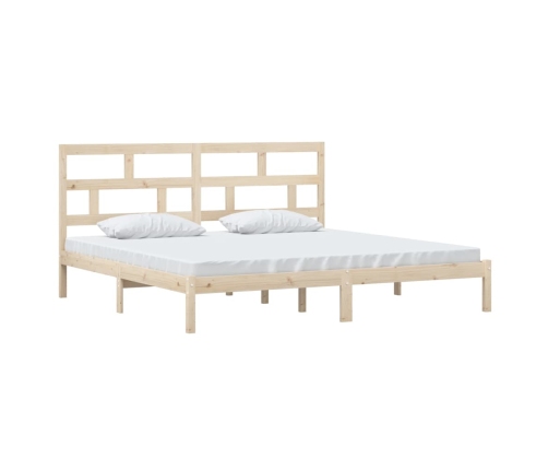 Estructura de cama de madera maciza de pino 200x200 cm