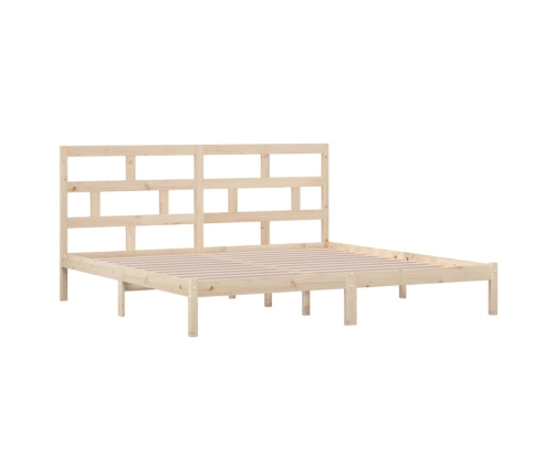 Estructura de cama de madera maciza de pino 200x200 cm