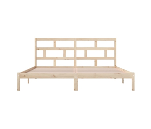 Estructura de cama de madera maciza de pino 200x200 cm