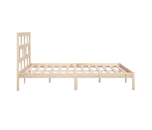 Estructura de cama de madera maciza de pino 200x200 cm