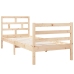 Estructura de cama individual pequeña madera maciza 75x190 cm