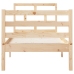 Estructura de cama individual pequeña madera maciza 75x190 cm