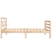 Estructura de cama individual pequeña madera maciza 75x190 cm