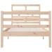 Estructura de cama individual de madera maciza 90x190 cm