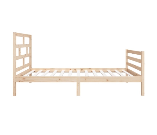 Estructura de cama individual de madera maciza 90x190 cm