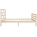 Estructura de cama individual de madera maciza 90x190 cm