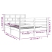 Estructura cama doble pequeña madera maciza blanco 120x190 cm