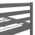 Estructura de cama doble madera maciza gris 135x190 cm