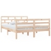 Estructura de cama de madera maciza de pino 140x190 cm