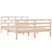 Estructura de cama de madera maciza de pino 140x190 cm